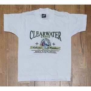 Vtg 1993 Fruit Of The Loom Clearwater Beach Single Stitch T-shirt